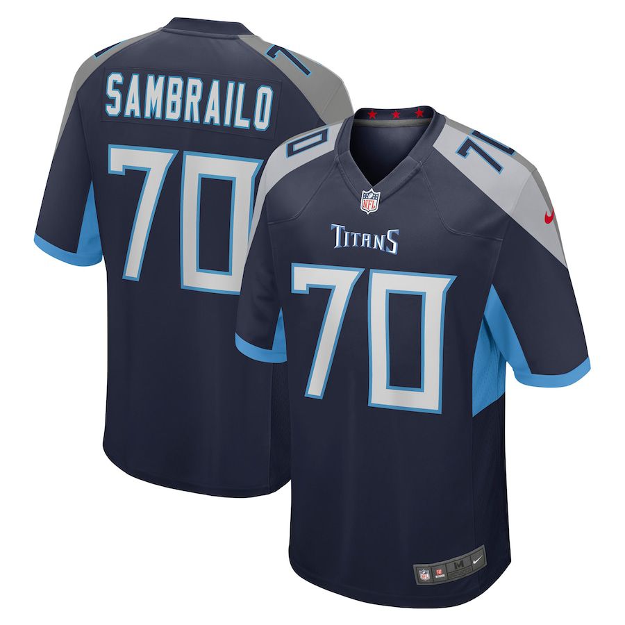 Men Tennessee Titans #70 Ty Sambrailo Nike Navy Game NFL Jersey->tennessee titans->NFL Jersey